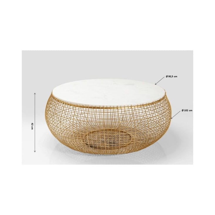 Table basse blanche marbre