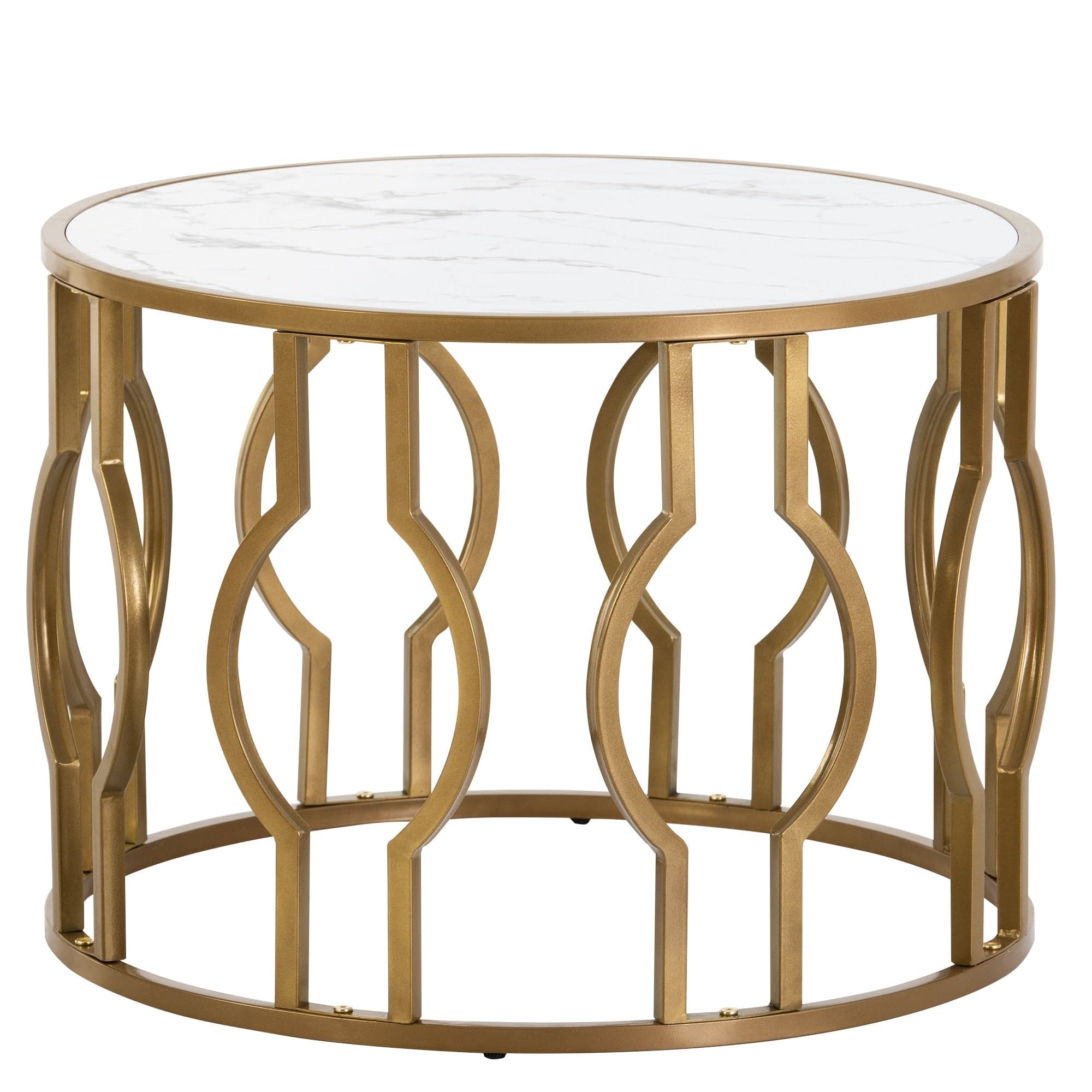 Table basse blanche ronde