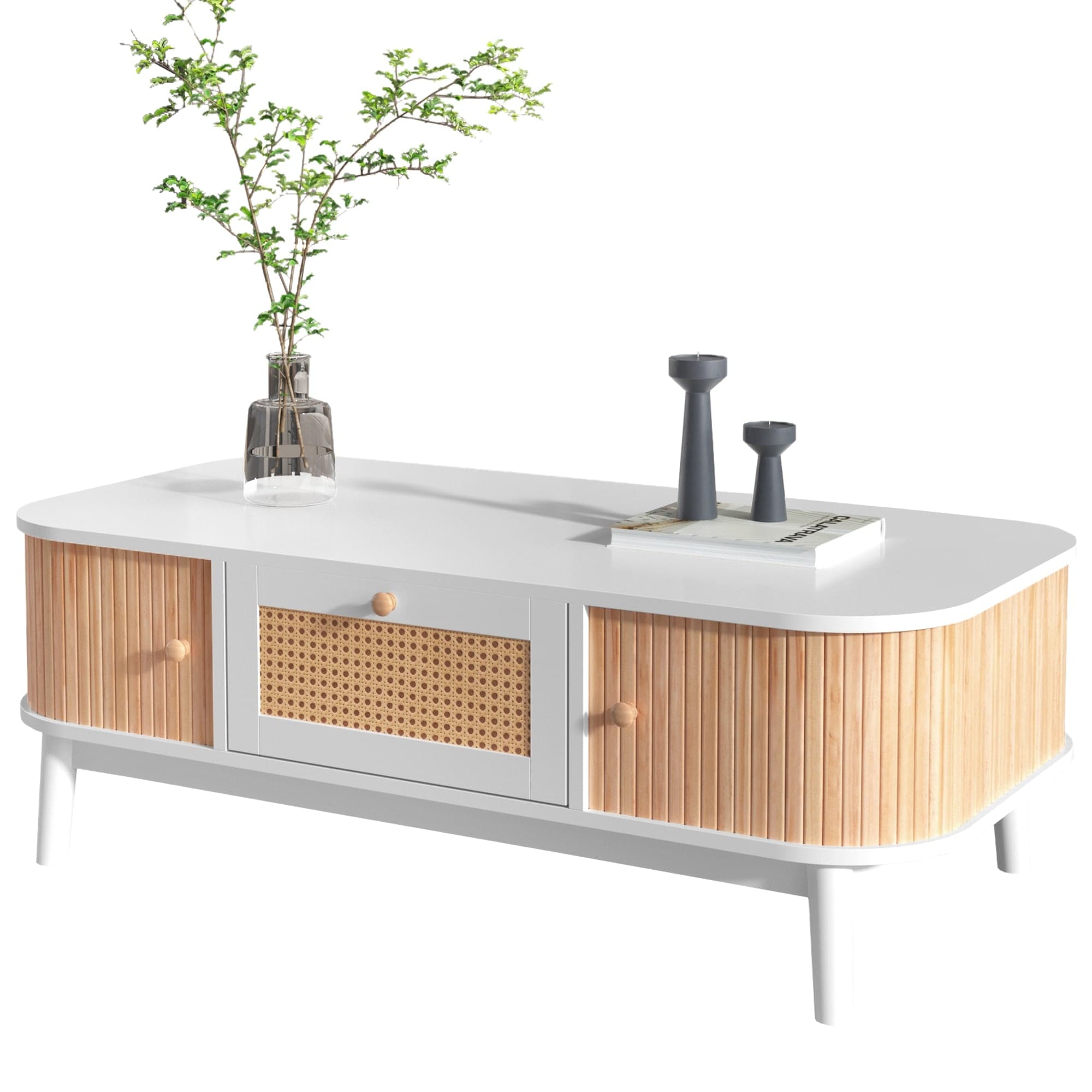 Table basse bois blanc