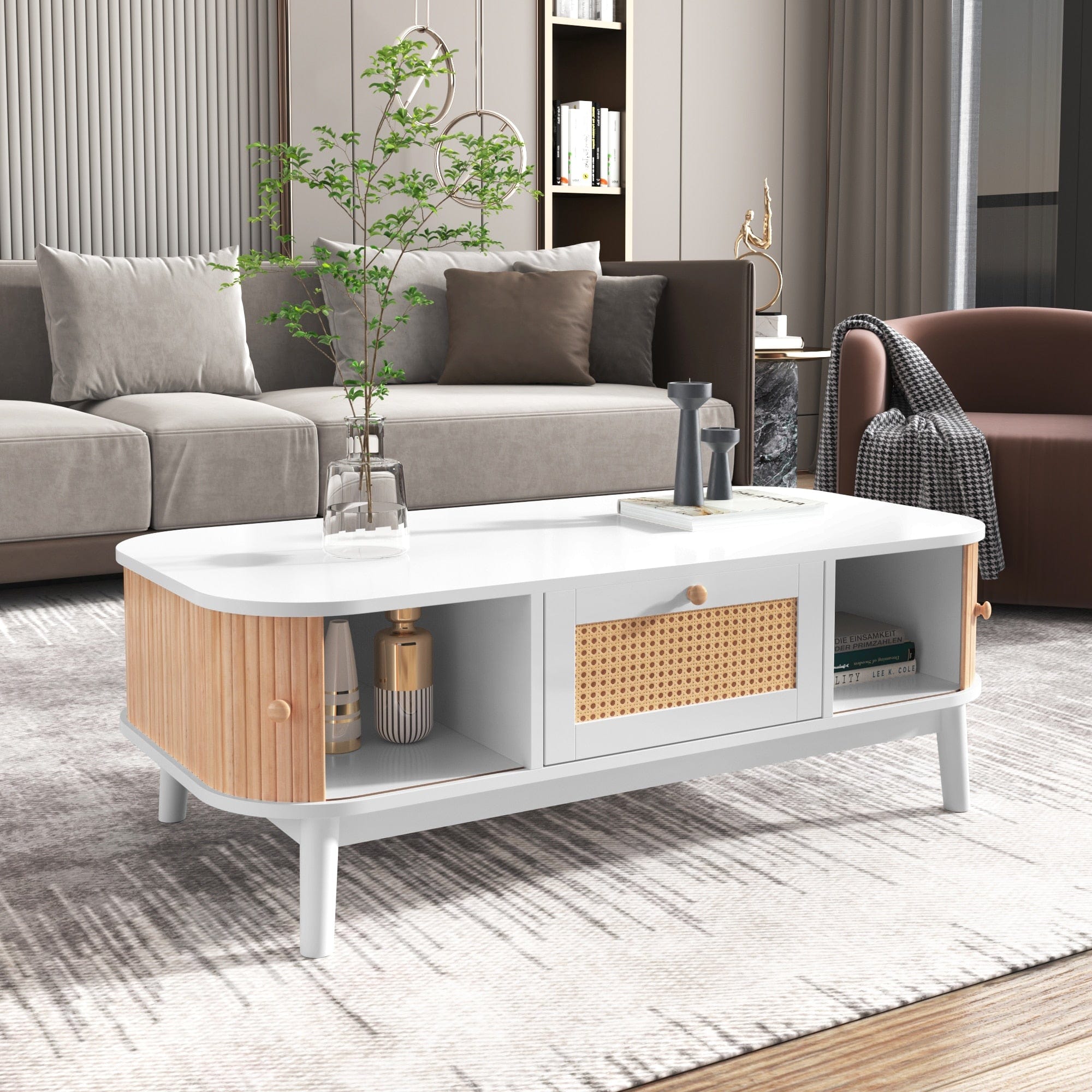 Table basse bois blanc