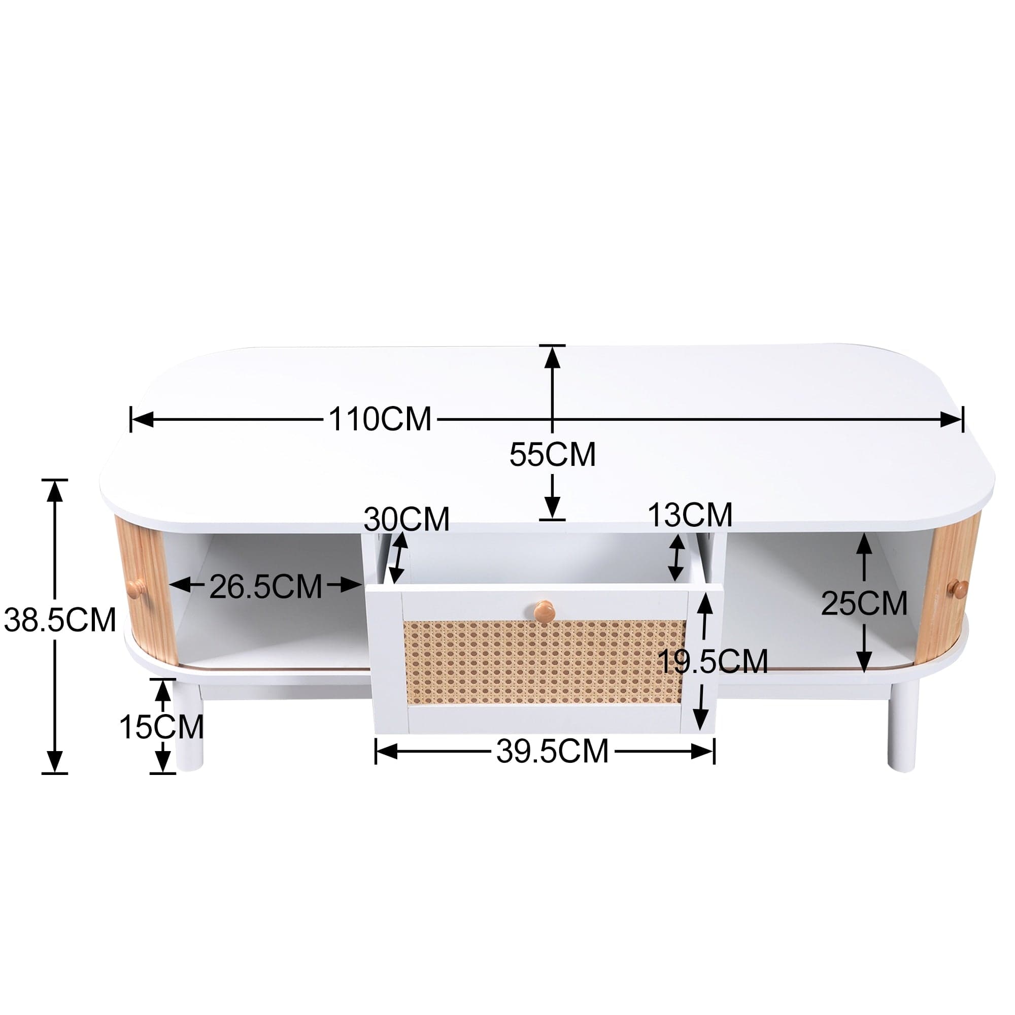 Table basse bois blanc