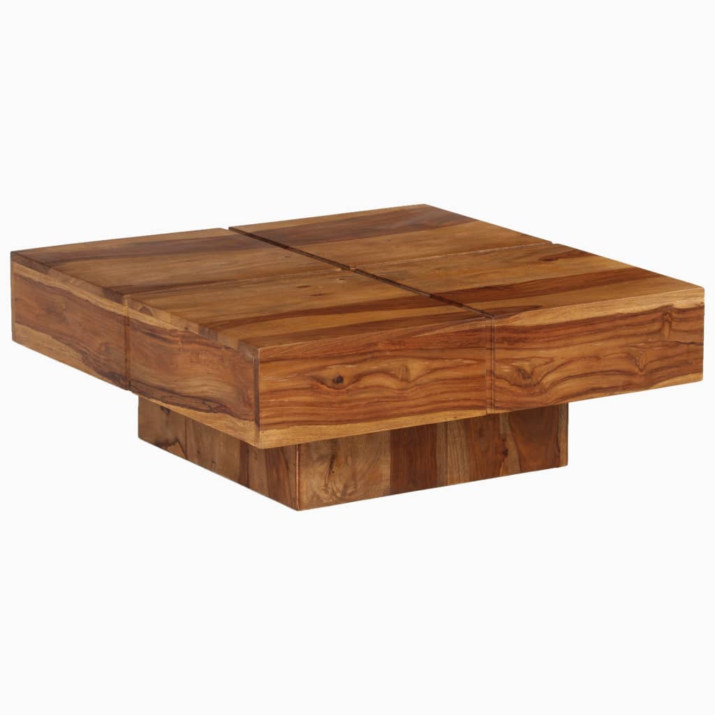 Table basse bois brut