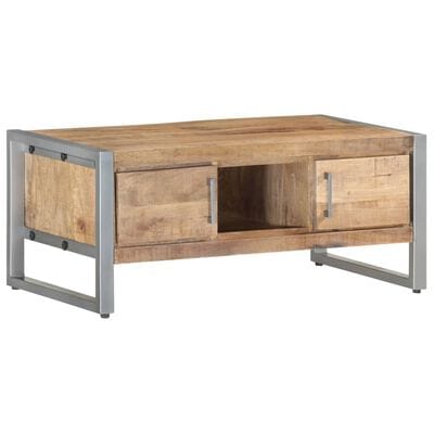 Table basse bois brut