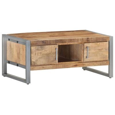 Table basse bois brut