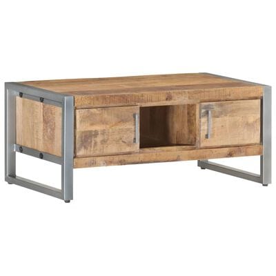 Table basse bois brut
