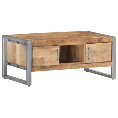 Table basse bois brut