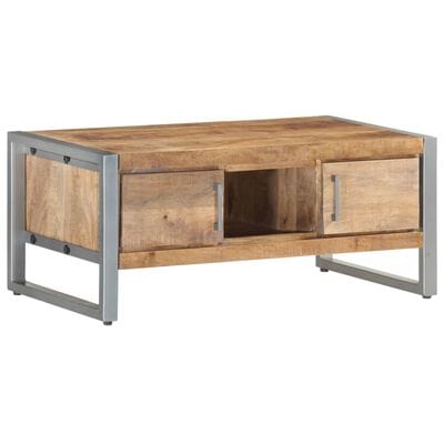 Table basse bois brut