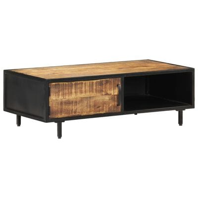 Table basse bois brut