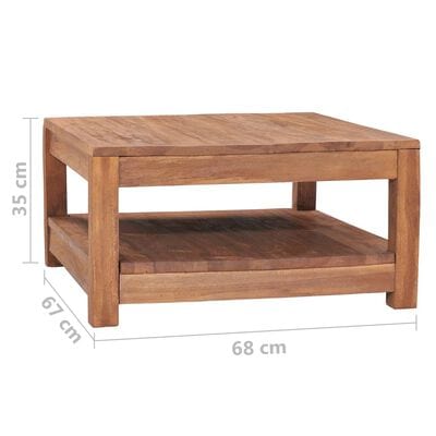 Table basse bois carrée