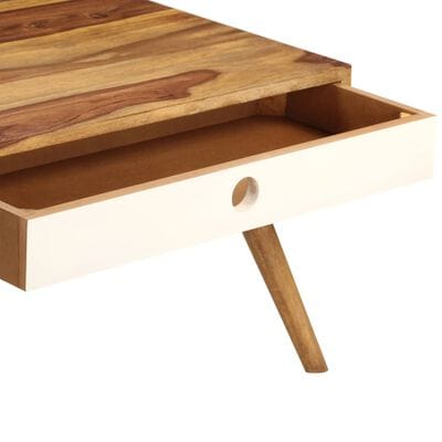 Table basse bois et blanc