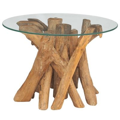 Table basse bois flottant ronde