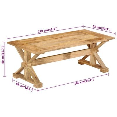 Table basse bois massif