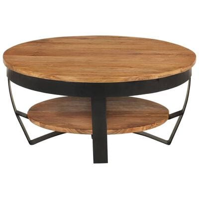 Table basse bois massif ronde
