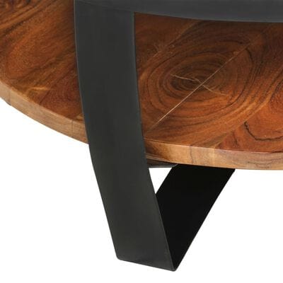 Table basse bois massif ronde