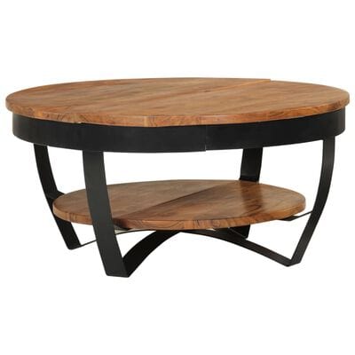 Table basse bois massif ronde