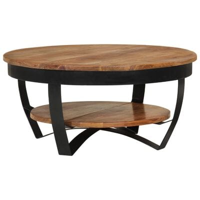 Table basse bois massif ronde