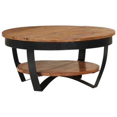 Table basse bois massif ronde