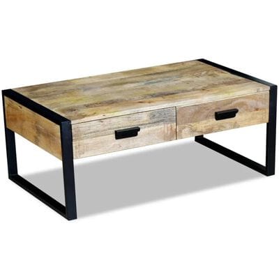 Table basse bois metal