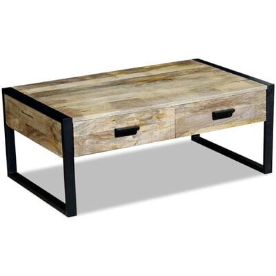 Table basse bois metal