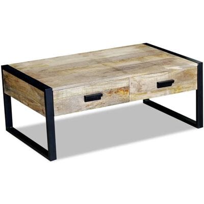 Table basse bois metal