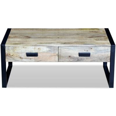 Table basse bois metal