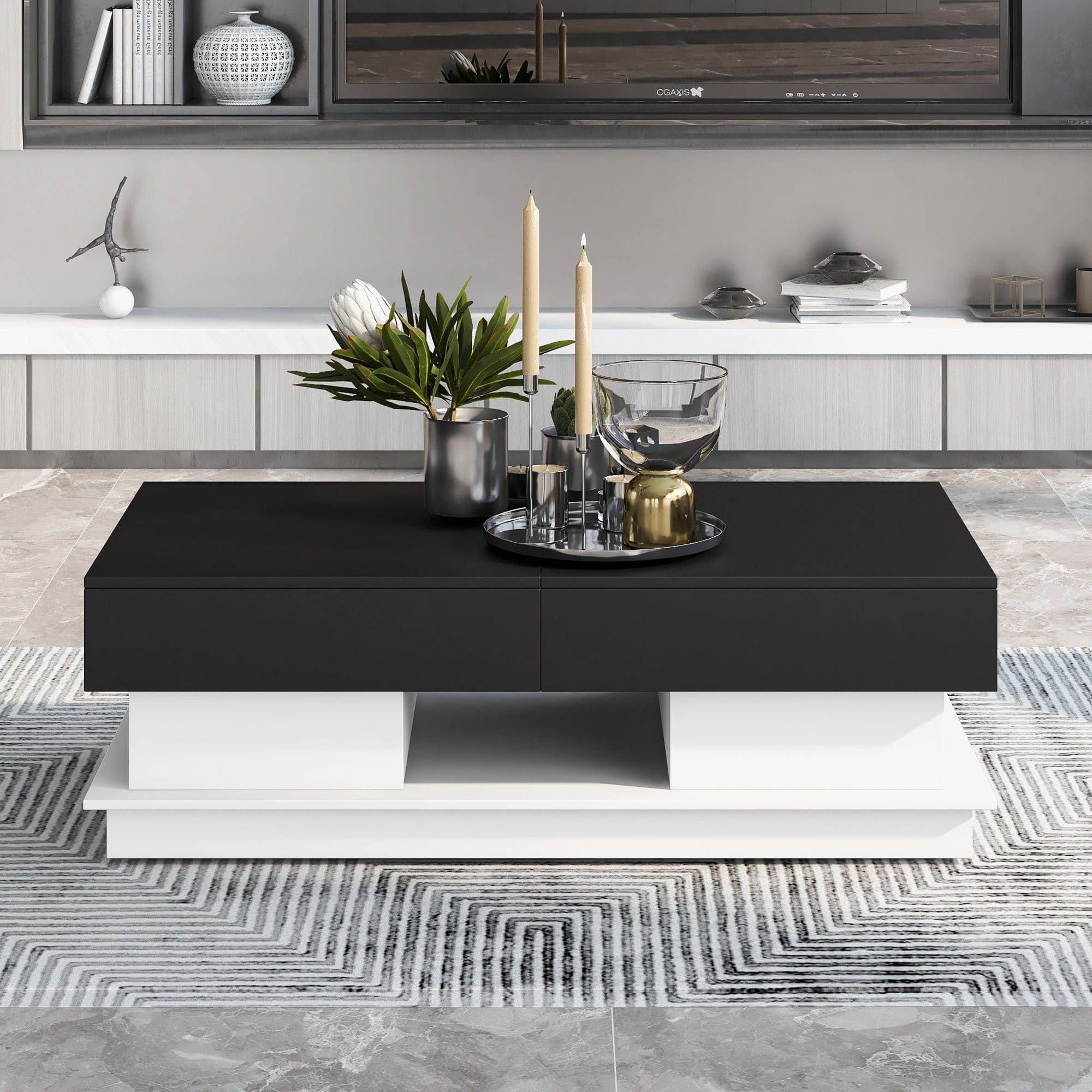 Table basse bois noir