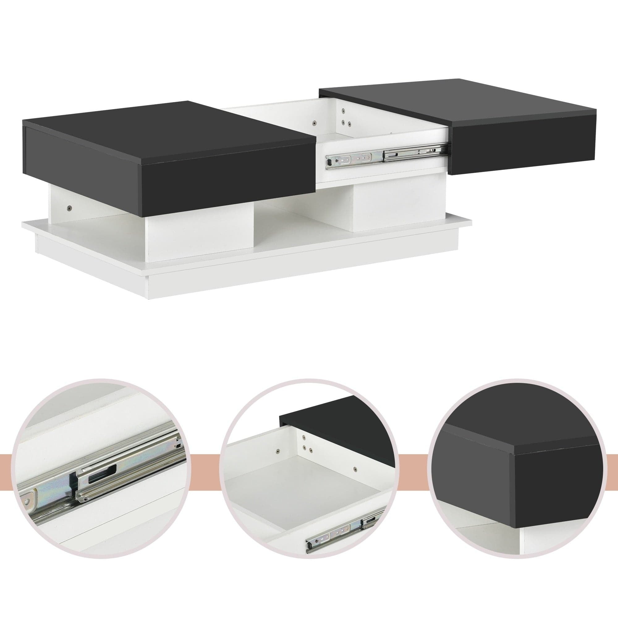Table basse bois noir