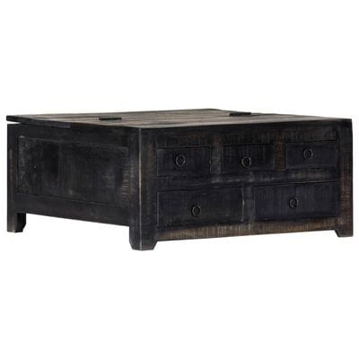 Table basse bois noir