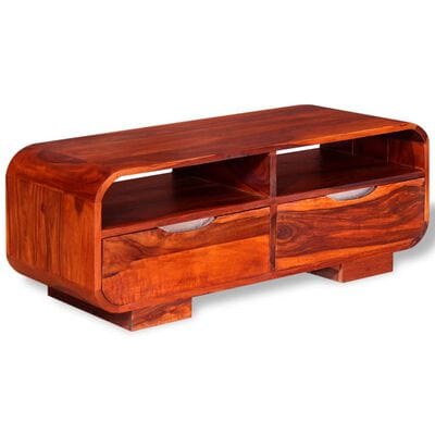Table basse bois rouge