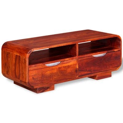 Table basse bois rouge