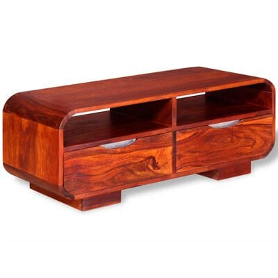 Table basse bois rouge
