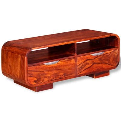 Table basse bois rouge