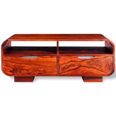 Table basse bois rouge