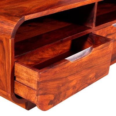 Table basse bois rouge
