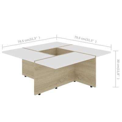 Table basse design blanc de salon