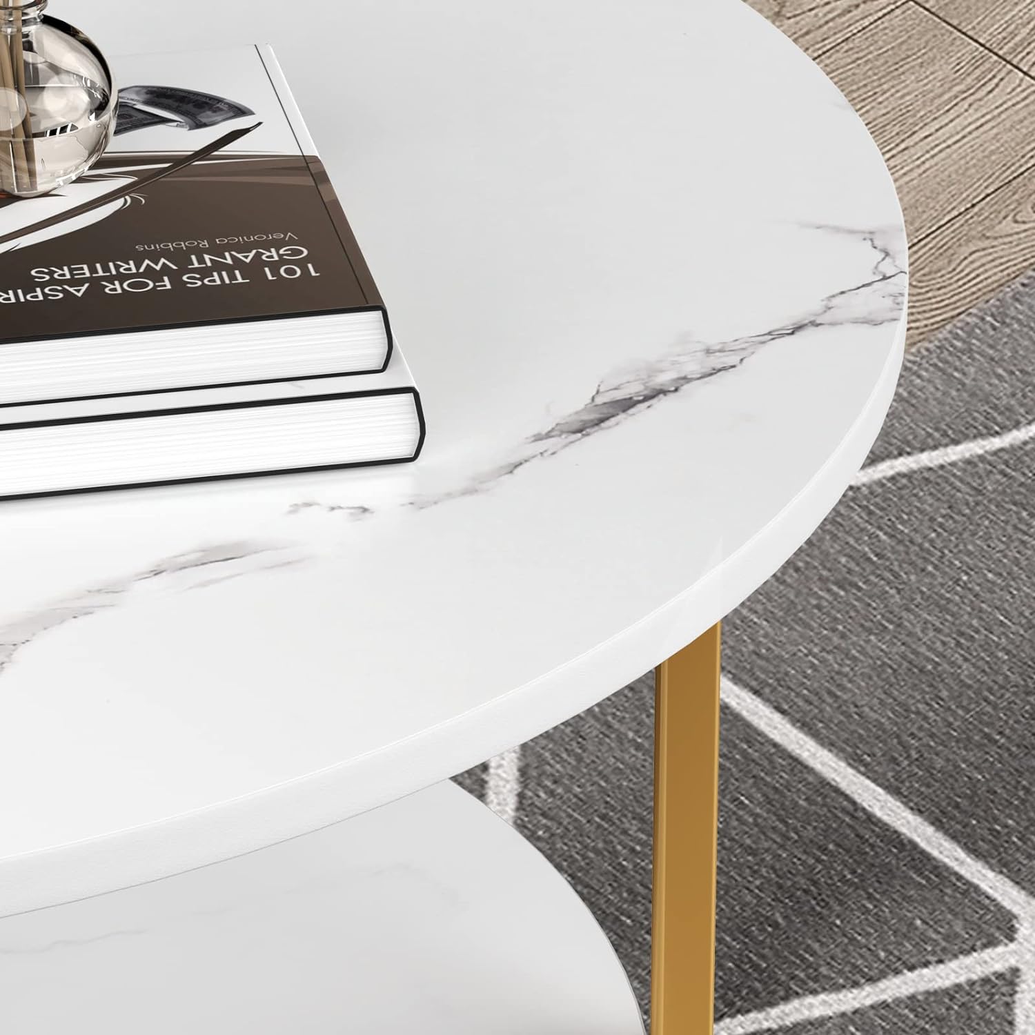 Table basse effet marbre