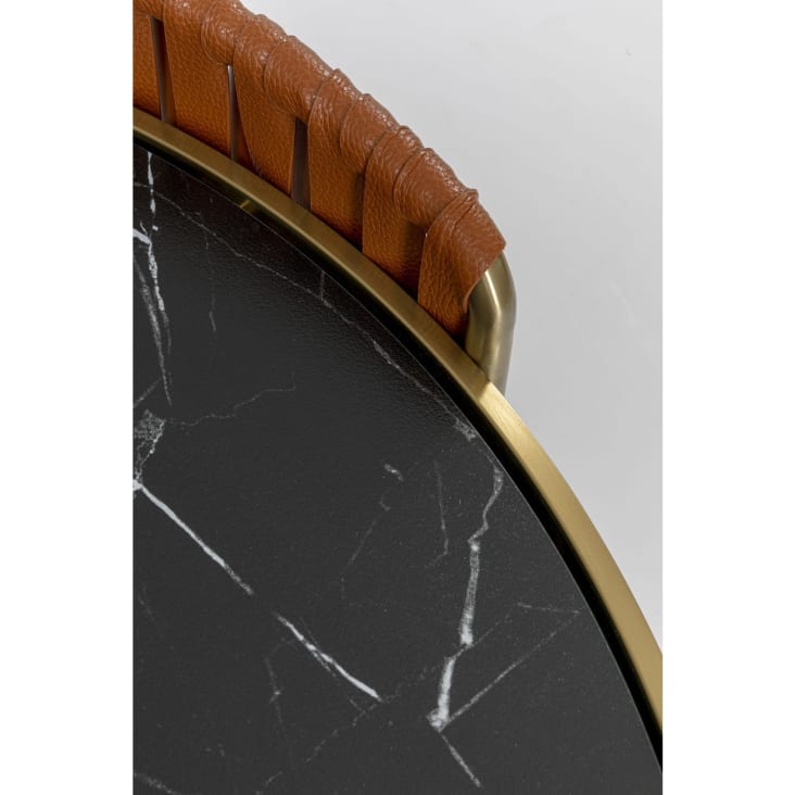 Table basse effet marbre noir