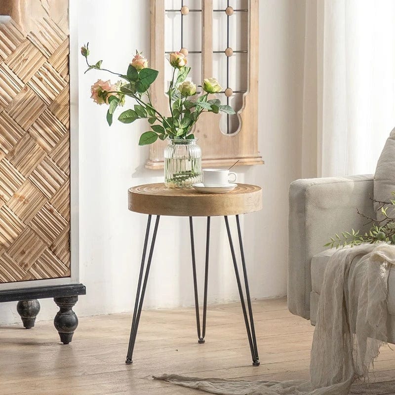 Table basse en bois ronde