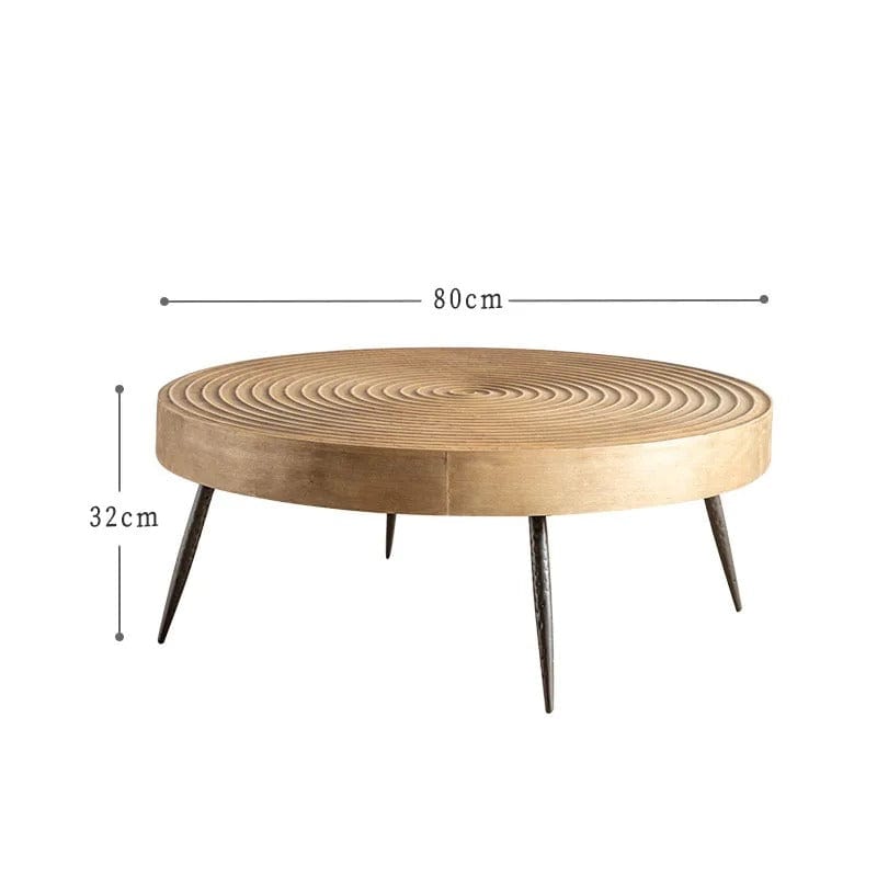Table basse en bois ronde