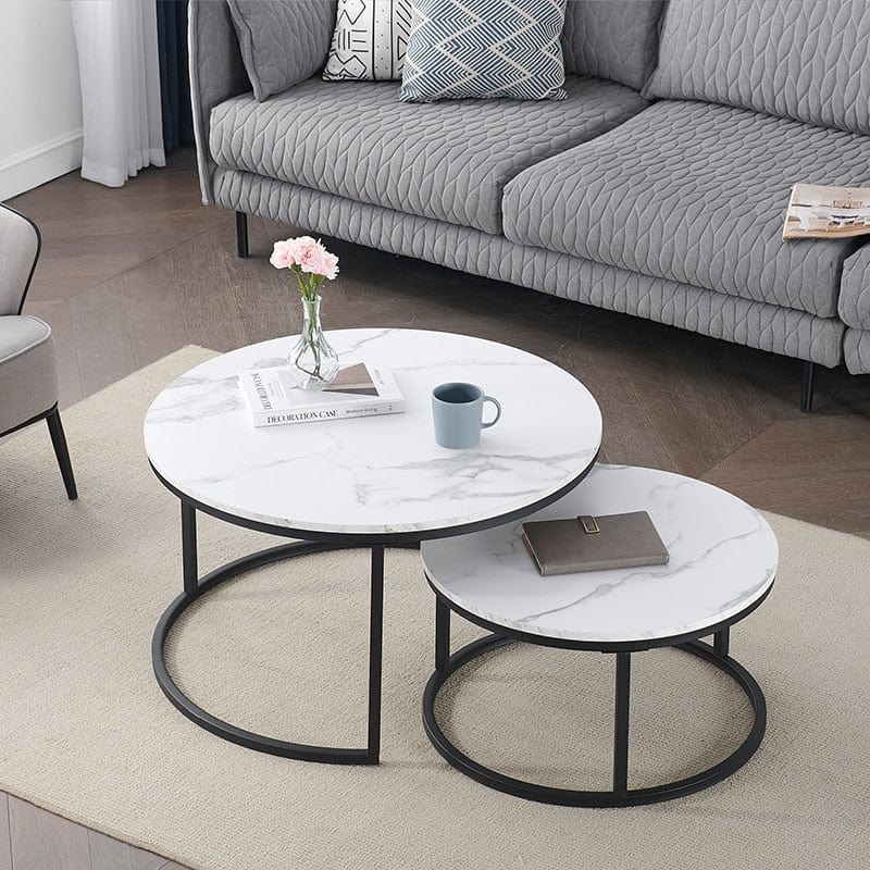 Table basse gigogne marbre