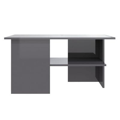Table basse gris brillant
