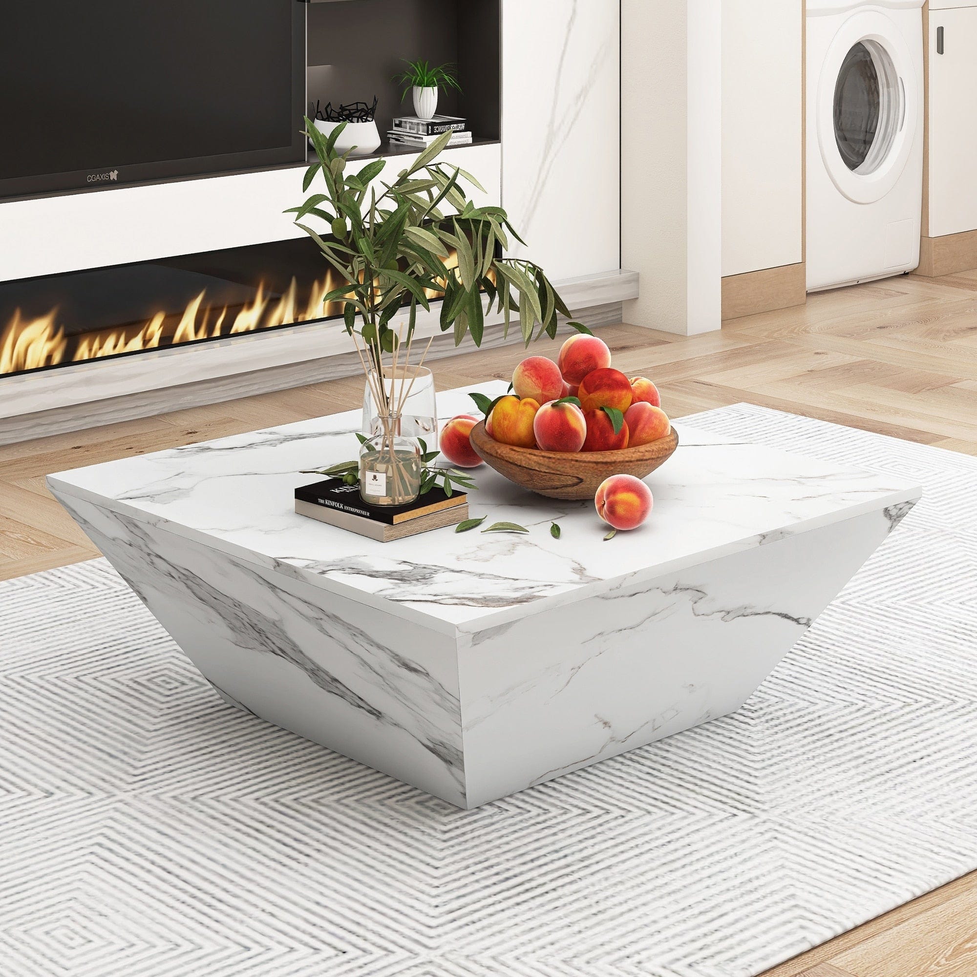 Table basse imitation marbre