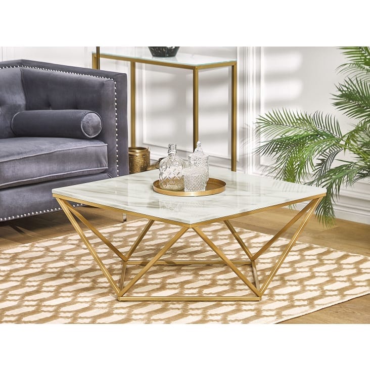 Table basse marbre beige