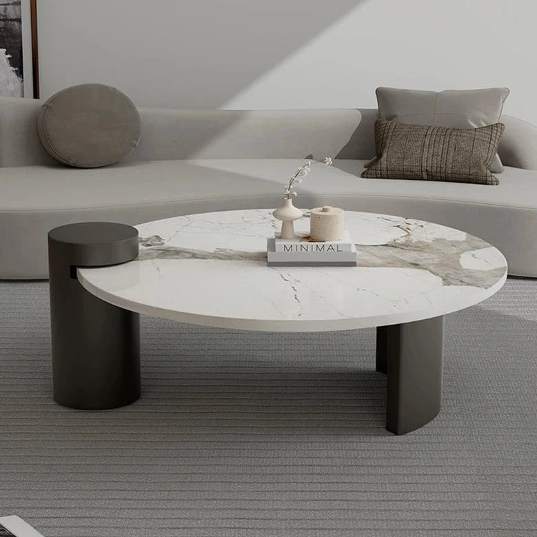 Table basse marbre et bois