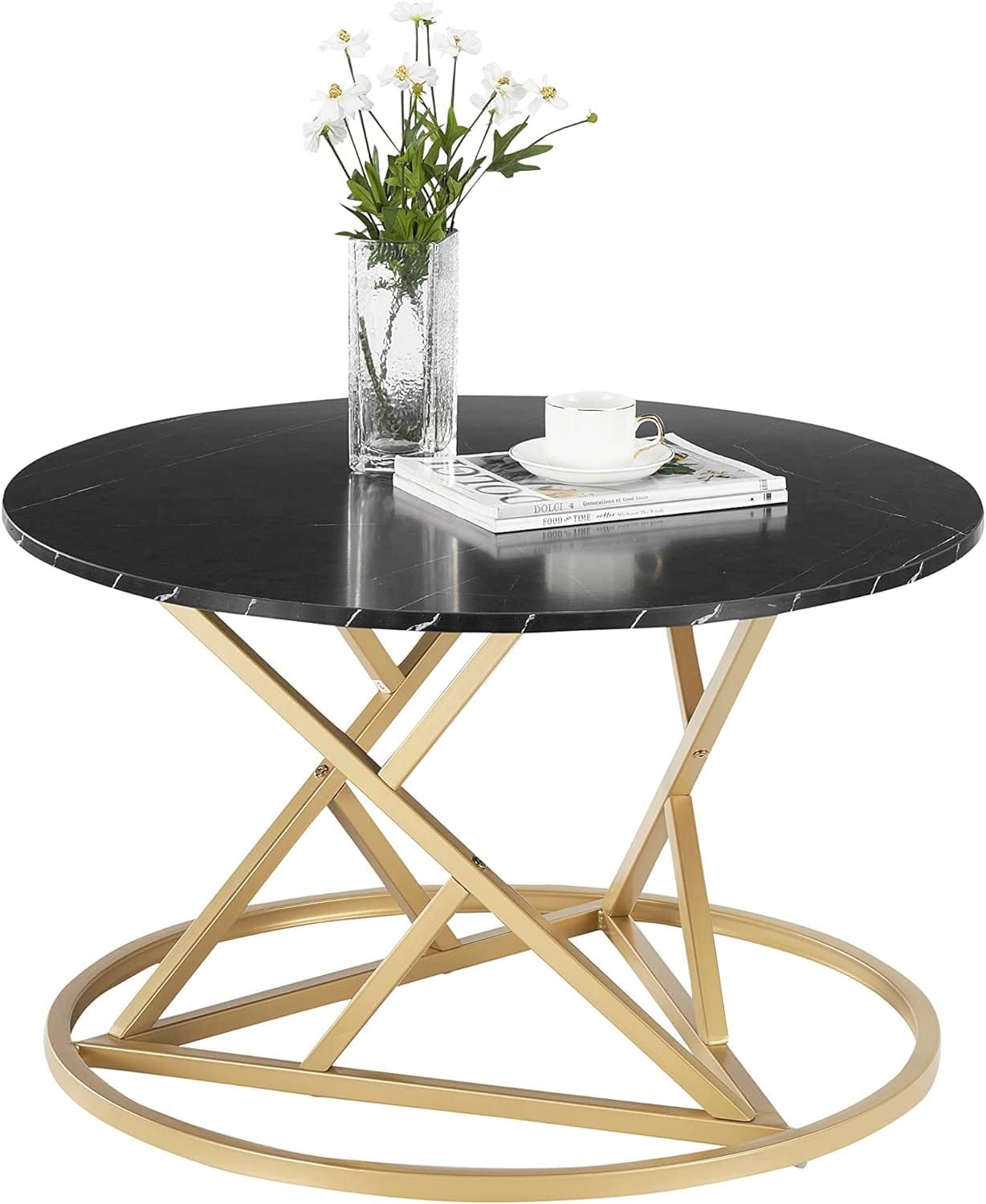 Table basse marbre et doré