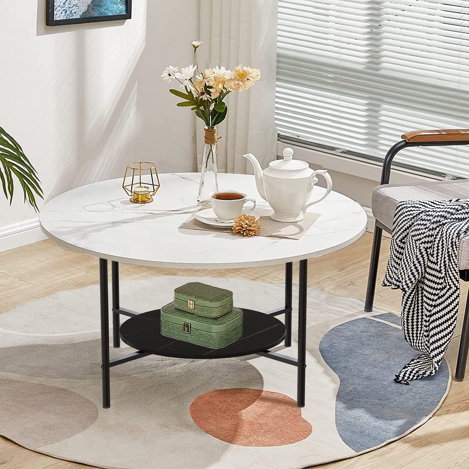 Table basse marbre ronde