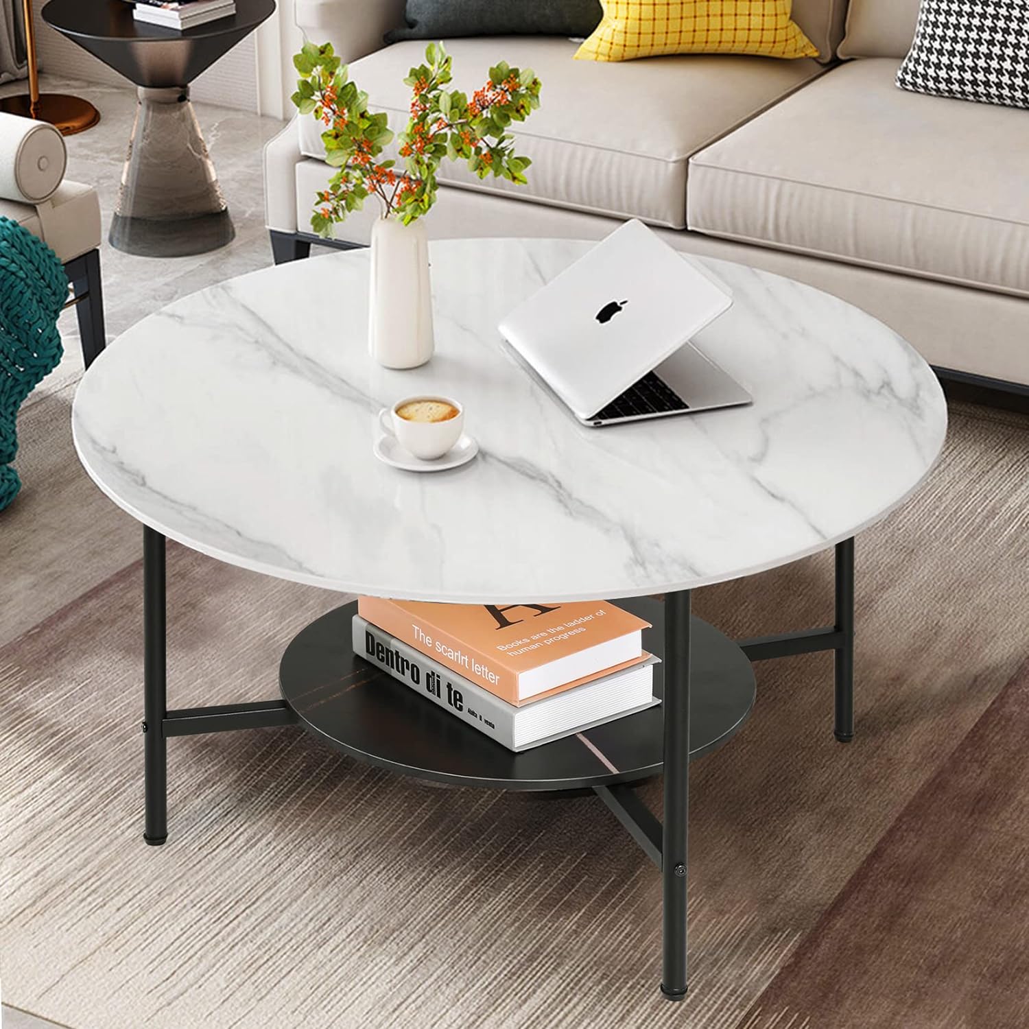 Table basse marbre ronde