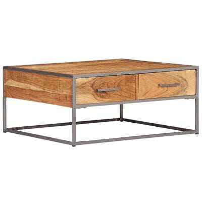 Table basse métal et bois