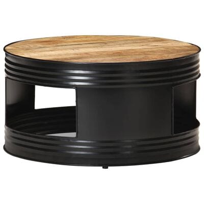 Table basse metal noir ronde