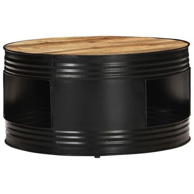 Table basse metal noir ronde